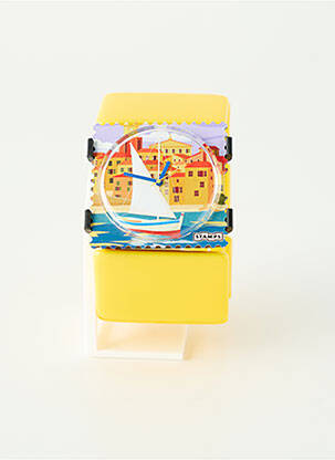 Montre jaune STAMPS femme