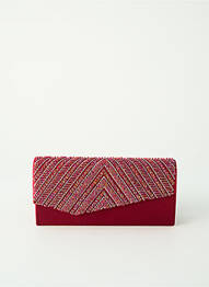 Sac bandoulière forme rectangulaire rouge EVASION femme