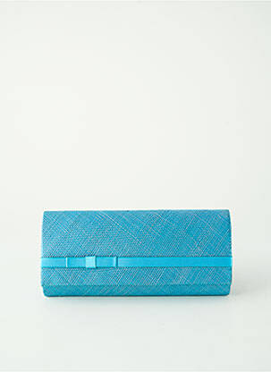 Sac fermeture rabat pressionné forme rectangulaire bleu DEJEAN femme