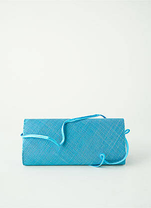 Sac fermeture rabat pressionné forme rectangulaire bleu DEJEAN femme