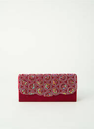 Sac multipoches forme rectangulaire rouge EVASION femme