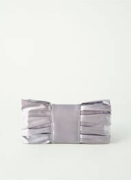 Sac bandoulière forme rectangulaire argent OLGA BERG femme