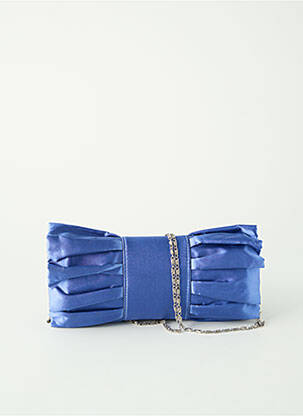 Sac fermeture rabat pressionné forme rectangulaire bleu OLGA BERG femme