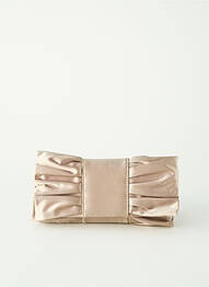 Sac bandoulière forme rectangulaire or OLGA BERG femme