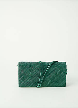 Sac bandoulière forme rectangulaire vert MADDOX femme