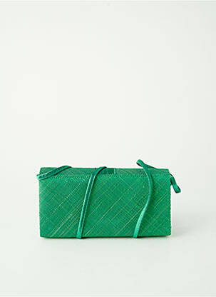 Sac bandoulière forme rectangulaire vert clair MADDOX femme