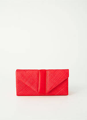 Sac fermeture rabat pressionné forme rectangulaire rouge MADDOX femme