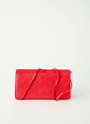 Sac fermeture rabat pressionné forme rectangulaire rouge MADDOX femme