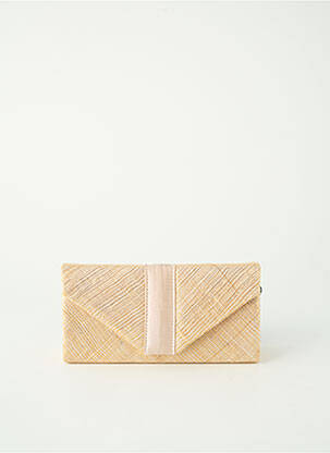 Sac fermeture rabat pressionné forme rectangulaire or MADDOX femme