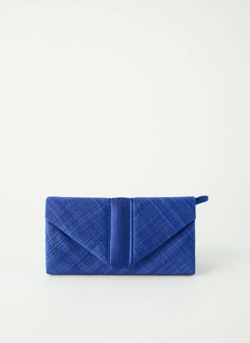 Sac fermeture rabat pressionné forme rectangulaire bleu MADDOX femme