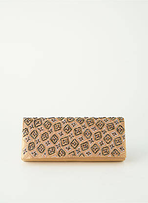 Sac bandoulière amovible forme rectangulaire or EVASION femme