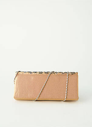 Sac bandoulière amovible forme rectangulaire or EVASION femme