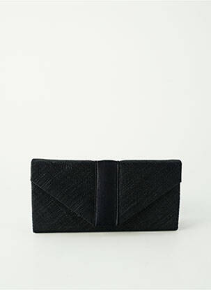 Sac fermeture rabat pressionné forme rectangulaire noir MADDOX femme
