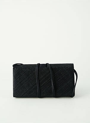 Sac fermeture rabat pressionné forme rectangulaire noir MADDOX femme