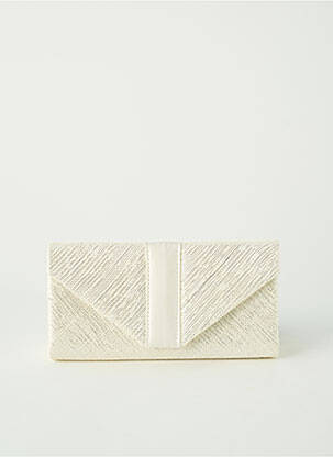 Sac fermeture rabat pressionné forme rectangulaire beige MADDOX femme