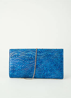 Sac bandoulière amovible forme rectangulaire bleu OLGA BERG femme