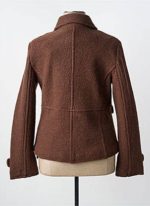 Manteau court coupe droite sans capuche marron PAUL BRIAL femme