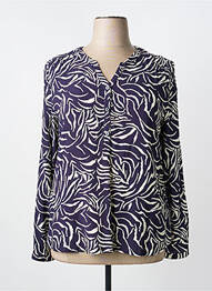 Blouse imprimé fantaisie manches longues bleu LE PETIT BAIGNEUR femme
