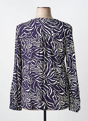Blouse imprimé fantaisie manches longues bleu LE PETIT BAIGNEUR femme