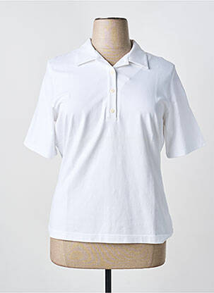 Polo fermeture boutonnée sur le devant manches courtes blanc PIER BÉ femme