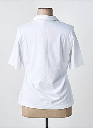 Polo fermeture boutonnée sur le devant manches courtes blanc PIER BÉ femme