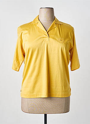 Polo manches courtes manches courtes jaune CLAUDE DE SAIVRE femme