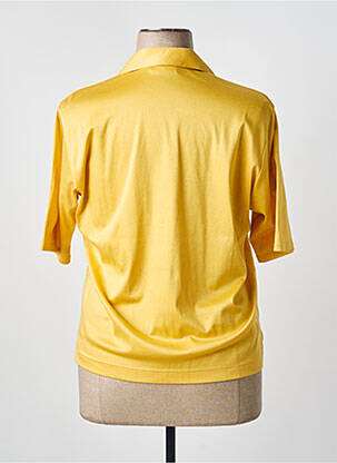 Polo coupe droite manches courtes jaune CLAUDE DE SAIVRE femme