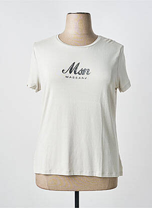 Top manches courtes manches courtes beige MASSANA femme