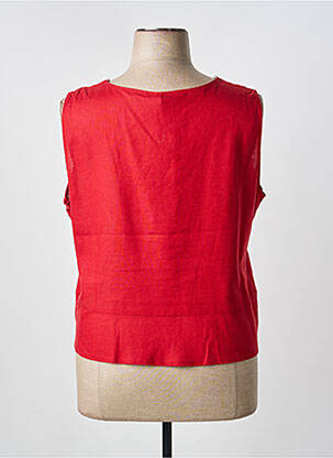 Top sans manche sans manche rouge FEDORA femme