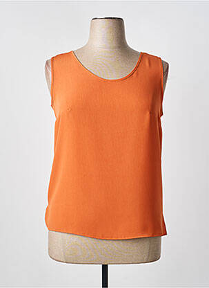 Top sans manche sans manche orange CLAUDE DE SAIVRE femme