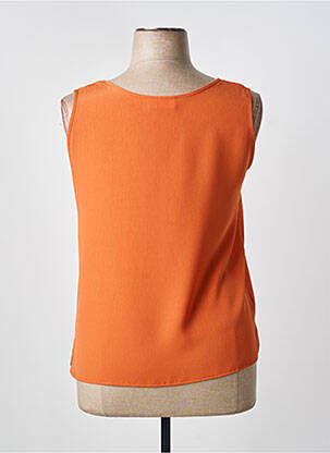Top sans manche sans manche orange CLAUDE DE SAIVRE femme