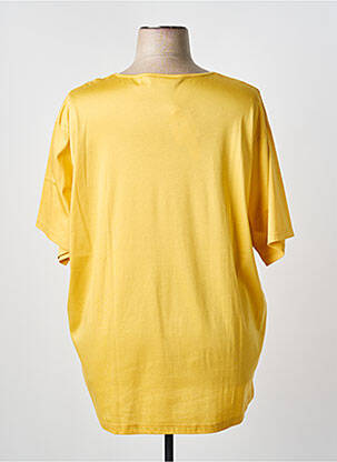 T-shirt coupe droite manches courtes jaune CLAUDE DE SAIVRE femme
