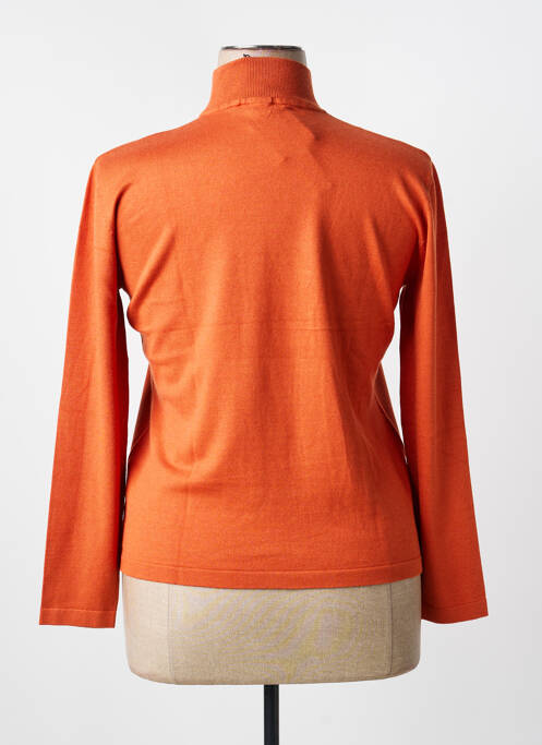 Pull col roulé orange CHANTAL DELERRA femme
