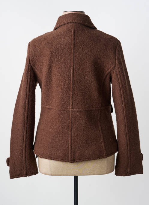 Manteau court marron PAUL BRIAL femme