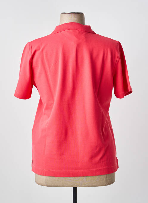Polo fermeture boutonnée sur le devant manches courtes rouge GELCO femme