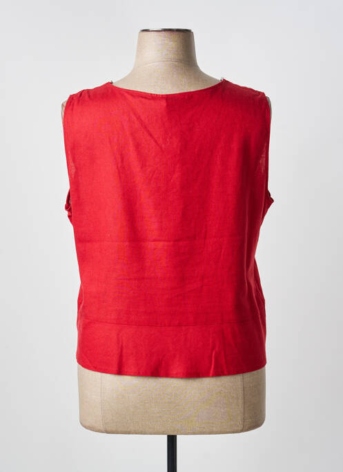 Top sans manche sans manche rouge FEDORA femme