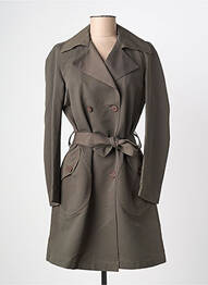 Trench tissage popeline sans capuche vert MITSOUKI femme
