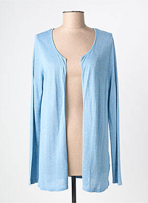 Gilet manches longues coupe cintrée bleu KATMAI femme