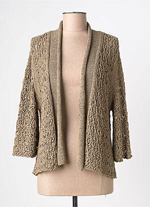 Gilet manches longues manches 3/4 marron YERSE femme