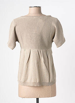 Gilet manches courtes fermeture boutonnée sur le devant beige YERSE femme