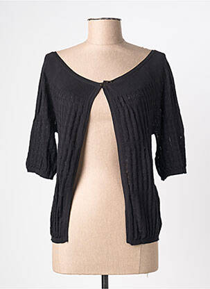 Gilet manches courtes coupe cintrée noir YERSE femme