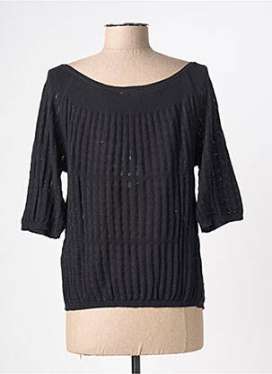 Gilet manches courtes coupe cintrée noir YERSE femme