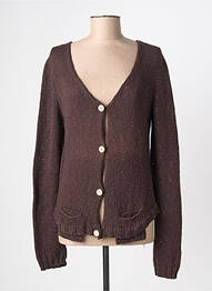 Gilet manches longues coupe cintrée marron ALDO MARTIN'S femme