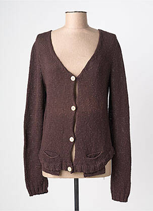 Gilet manches longues coupe cintrée marron ALDO MARTIN'S femme