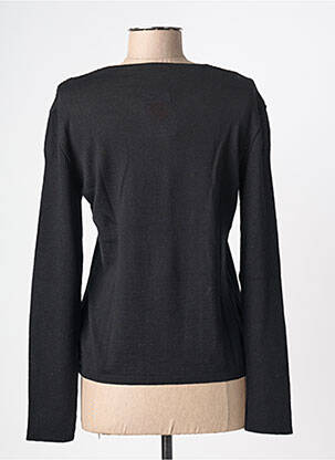 Pull coupe cintrée manches longues noir KATMAI femme