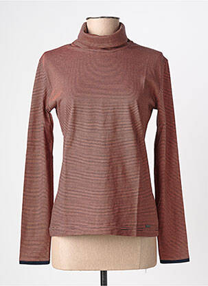 Sous-pull stretch manches longues orange ARMOR LUX femme