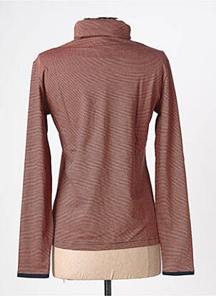 Sous-pull imprimé rayures manches longues orange ARMOR LUX femme