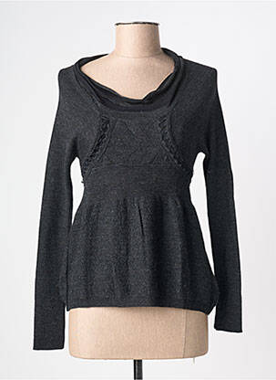 Pull tissage chiné manches longues gris ALDO MARTIN'S femme