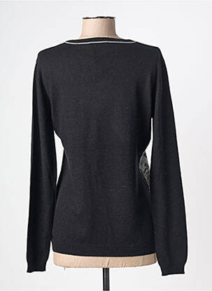 Pull coupe cintrée manches longues noir KATMAI femme
