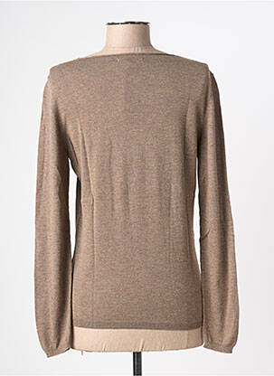Pull tissage chiné manches longues marron ALDO MARTIN'S femme
